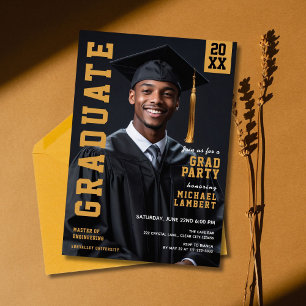 Invitación Graduación de fotografía de Fiesta de grado modern