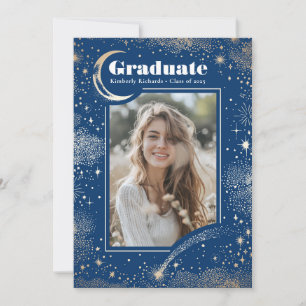 Invitación Graduación de fotografía de la Luna Celestial y la