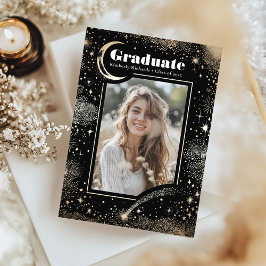 Invitación Graduación de fotografía de la Luna Celestial y la