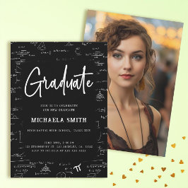 Invitación Graduación de fotografía de matemáticas para gradu