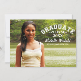 Invitación Graduación de fotografía de superposición de texto