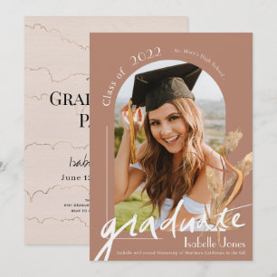 Invitación Graduación de fotografía del Arco de Terracota Gra