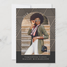 Invitación Graduación de fotografía geométrica de impresión e