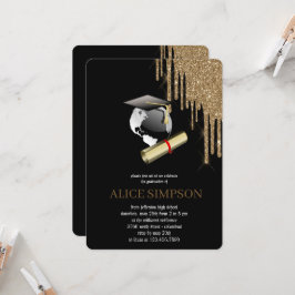 Invitación Graduación de fotografía Minimalista de la Moda de