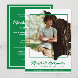 Invitación Graduación de fotografía rota por edugie verde