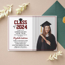 Invitación Graduación de fotografía simple y moderna en Borgo