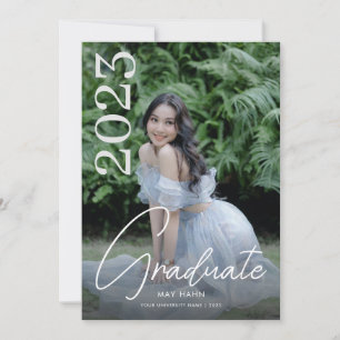 Invitación Graduación de fotografías en blanco de escritura m