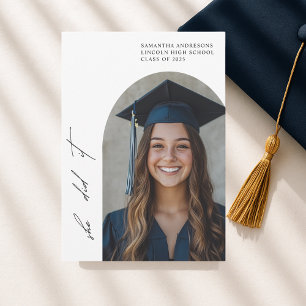 Invitación Graduación de fotos de arte moderno   Clase de 202