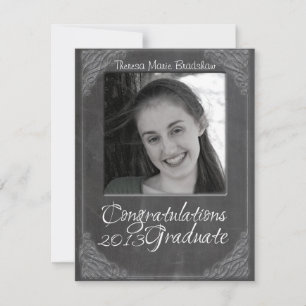 Invitación Graduación de fotos de Chalk Blackboard 2013