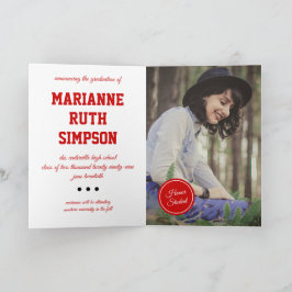 Invitación Graduación de fotos de los círculos rojos