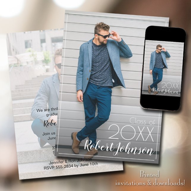 Invitación Graduación de fotos de moda (Subido por el creador)