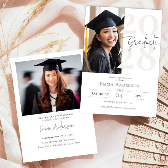 Invitación Graduación de fotos de Moda moderna (Subido por el creador)