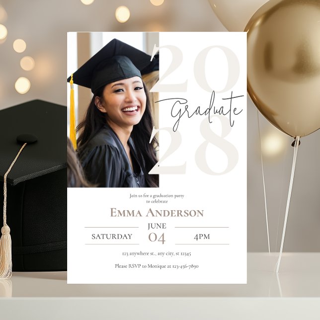 Invitación Graduación de fotos de Moda moderna (Subido por el creador)