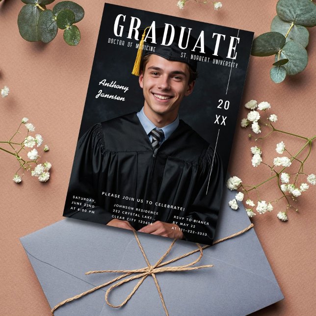 Invitación Graduación de fotos de portada de la revista de mo (Subido por el creador)