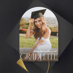 Invitación Graduación de fotos de simplicidad moderna