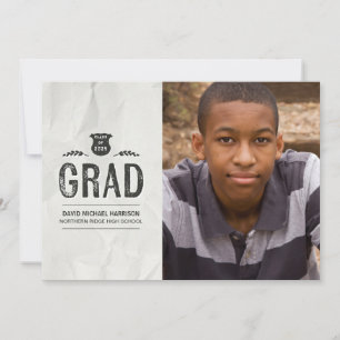 Invitación Graduación de fotos de tinta vintage