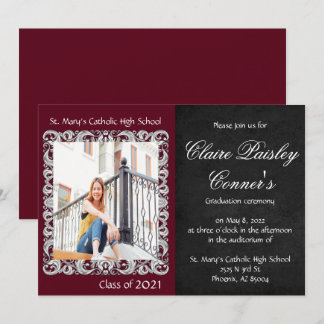Invitación Graduación de fotos en blanco y negro