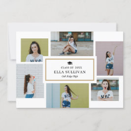 Invitación Graduación de fotos en color editable de la galerí