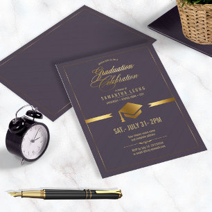 Invitación Graduación de gota de oro ID834