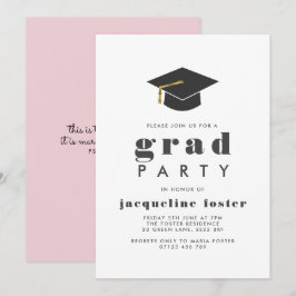 Invitación Graduación de Grado de Escritura y Típografía