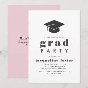 Invitación Graduación de Grado de Escritura y Típografía