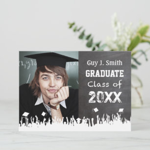 Invitación Graduación de Grunge con estilo Poster con problem