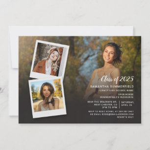 Invitación Graduación de guión de Collage de fotos para Fiest
