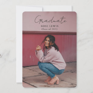 Invitación Graduación de guión Fiesta de retrato fotográfico