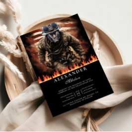 Invitación Graduación de Héroe Bombero