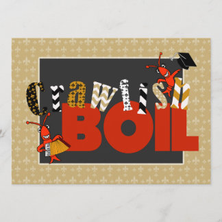 Invitación Graduación de hierba de langosta Fleur de Lis