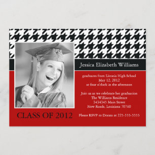 Invitación Graduación de Houndstooth