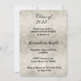 Invitación Graduación de humo blanco gris de tu foto