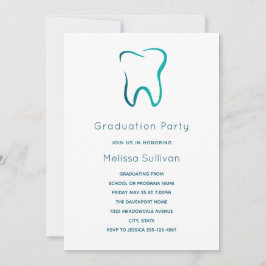Invitación Graduación de imagen médica de odontología dental