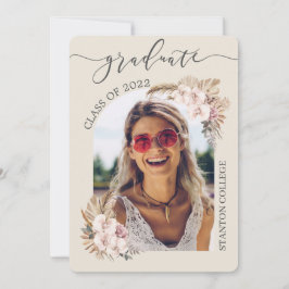 Invitación Graduación de imágenes de arco floral de orquídeas