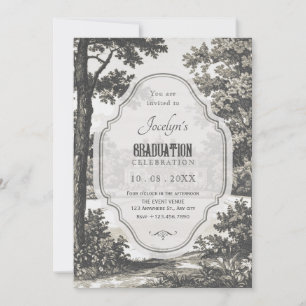 Invitación Graduación de jardín de época