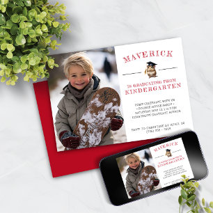 Invitación Graduación de jardines de infancia de Cute Hamster