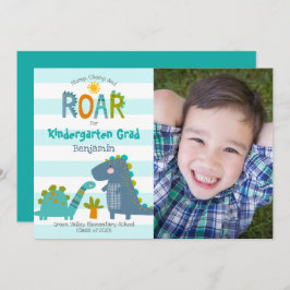 Invitación Graduación de jardines de infancia Foto Dinosaurio