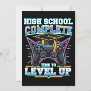 Invitación Graduación de Juegos de Gamer Escuela Secundaria C
