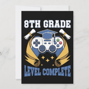 Invitación Graduación de jugador de juegos completa de nivel
