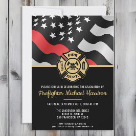 Invitación Graduación de la Academia de Bomberos Bandera de B