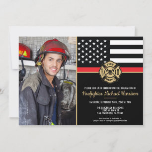 Invitación Graduación de la Academia de Bomberos Foto de Bomb