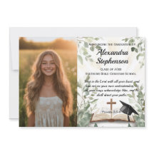 Graduación de la Biblia Cristiana Verse Photo