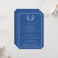 Graduación de la corona azul/blanco de monograma L