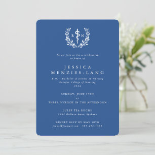 Invitación Graduación de la enfermera Asclepius con matrícula