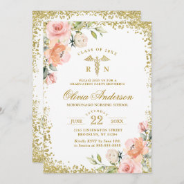 Invitación Graduación de la Escuela de Enfermería con Brillo 