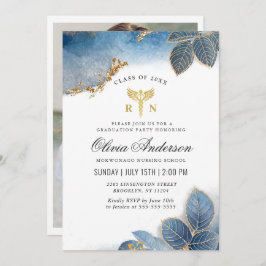 Invitación Graduación de la escuela de Enfermería de FOTO azu