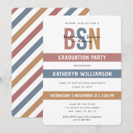 Invitación Graduación de la Escuela de Enfermería Retro BSN R