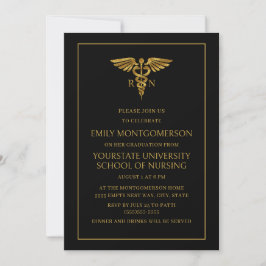 Invitación Graduación de la Escuela de Enfermería RN en Oro N