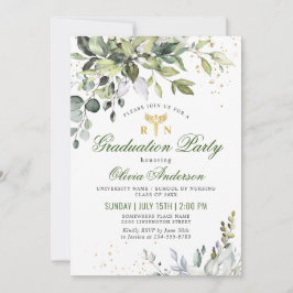 Invitación Graduación de la Escuela de Enfermería Watercolor