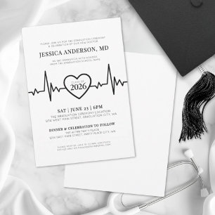 Invitación Graduación de la Escuela de Medicina Simple Nursin